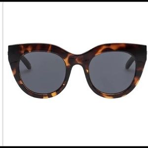 LeSpecs AirHeart Tortoise sunglasses with case